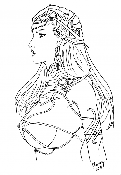 Dejah Thoris coloring page image
