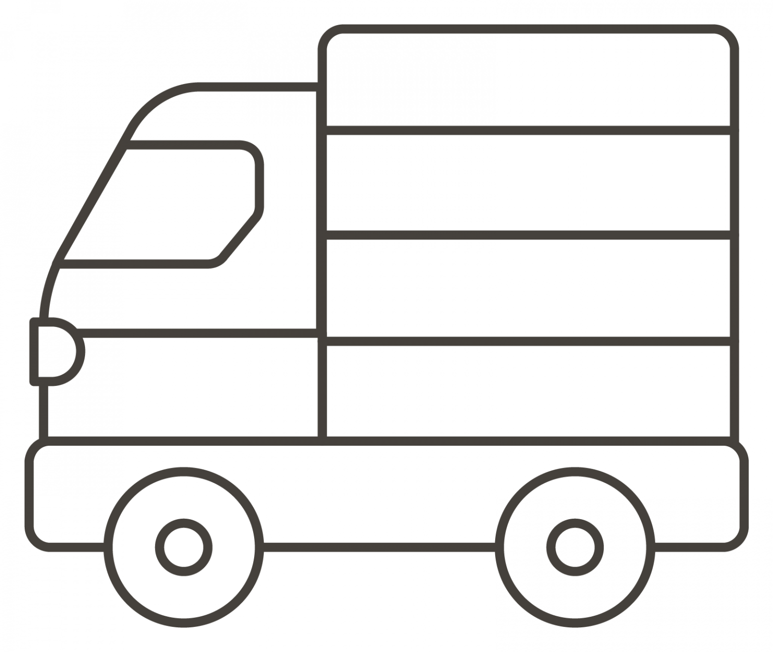 Delivery Truck coloring page - ColouringPages