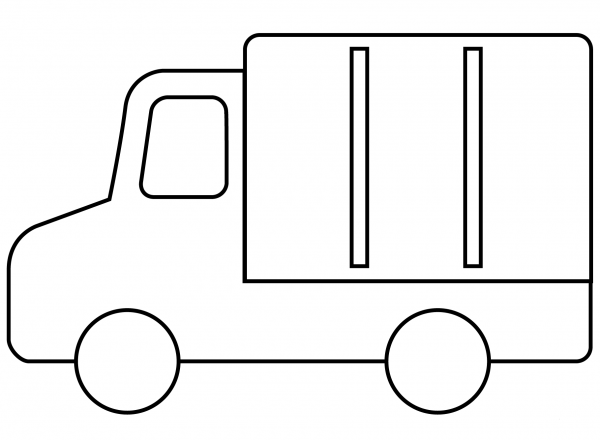 Delivery Truck Emoji coloring page - ColouringPages