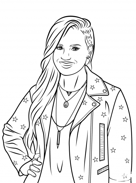 Demi Lovato coloring page image