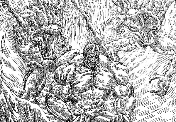 Demon and Monsters coloring page image