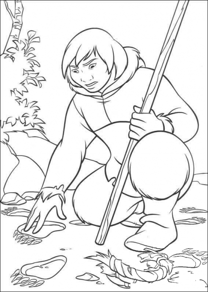 Denahi Found A Foot Print  coloring page image