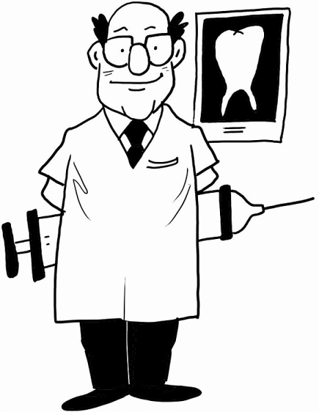Dentist  coloring page image