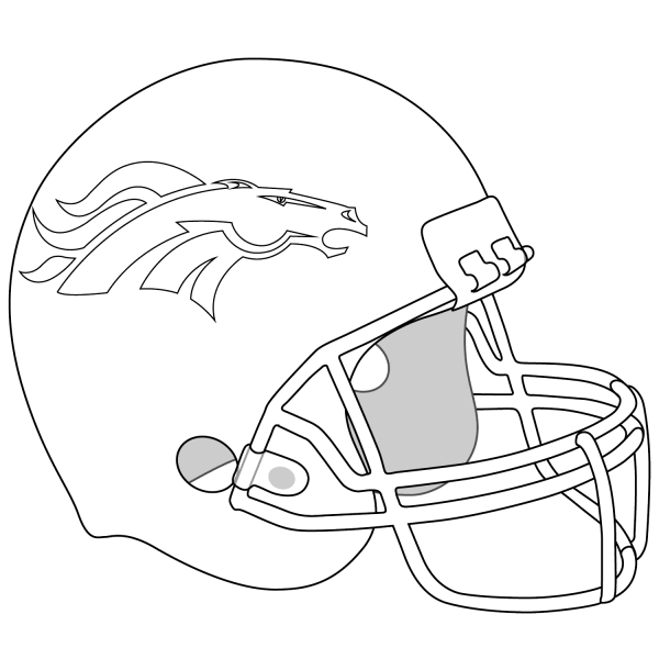 Denver Broncos Helmet coloring page image
