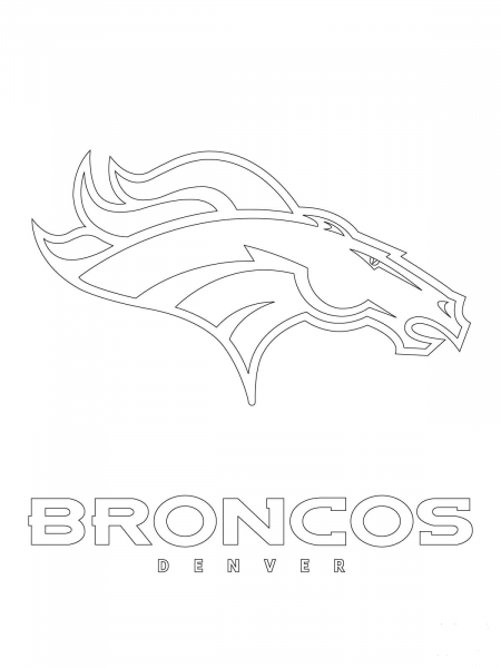 Denver Broncos Logo  coloring page image