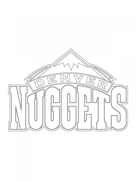 Denver Nuggets Logo  coloring page image
