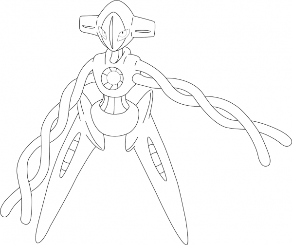 Deoxys Pokemon coloring page image