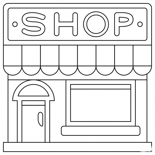 Department Store coloring page image