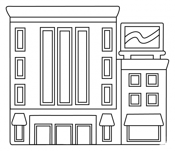 Department Store Emoji coloring page image