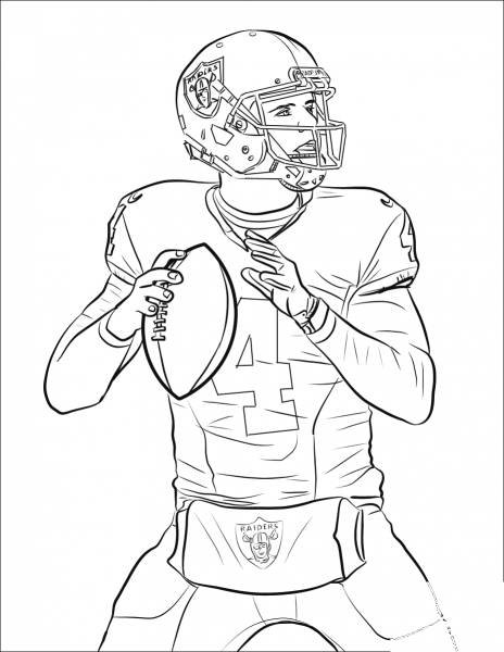 Derek Carr coloring page image