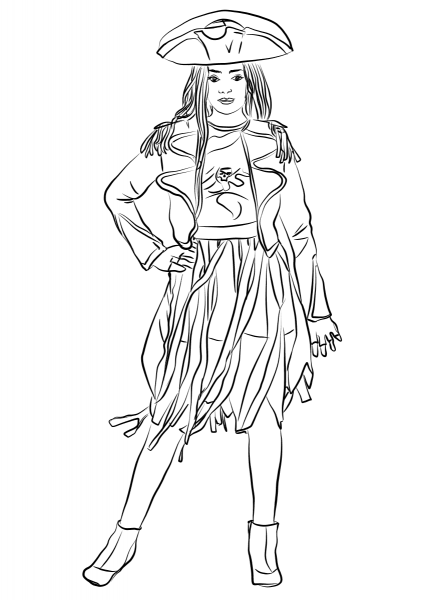 Descendants 2 Uma coloring page image