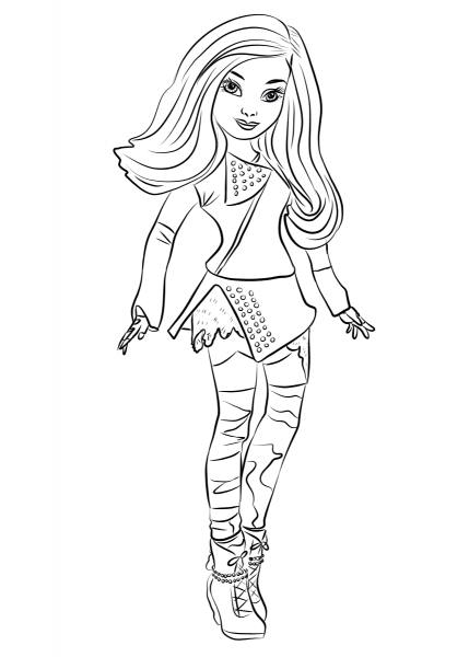 Descendants Mal coloring page image