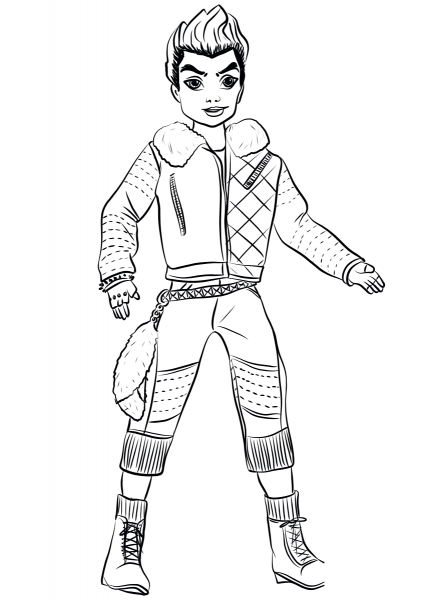 Descendants Wicked World Carlos coloring page image