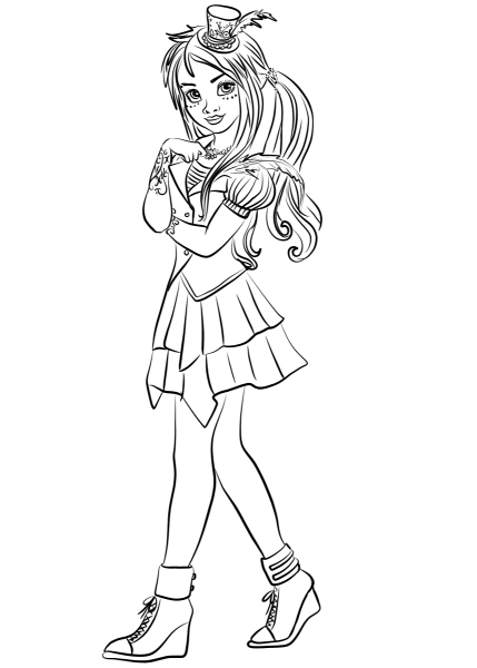 Descendants Wicked World Freddie coloring page image