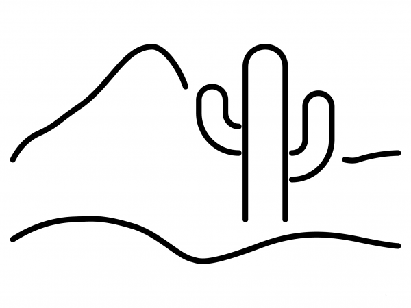 Desert Emoji coloring page image