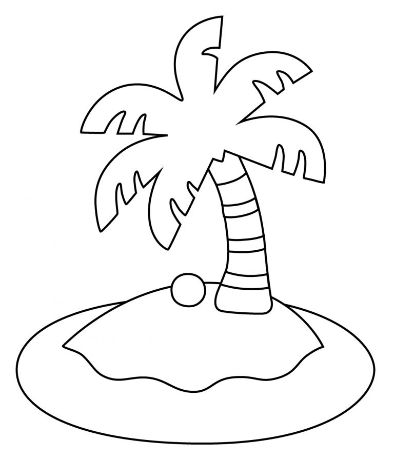 Desert Island Emoji coloring page - ColouringPages