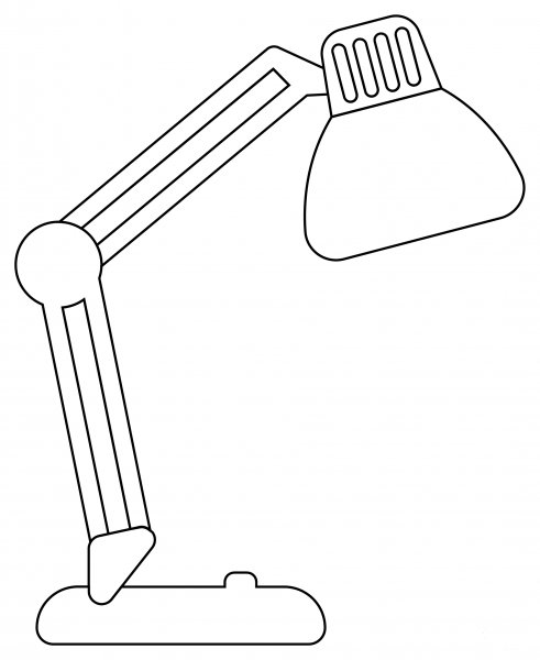 Desk Lamp coloring page image