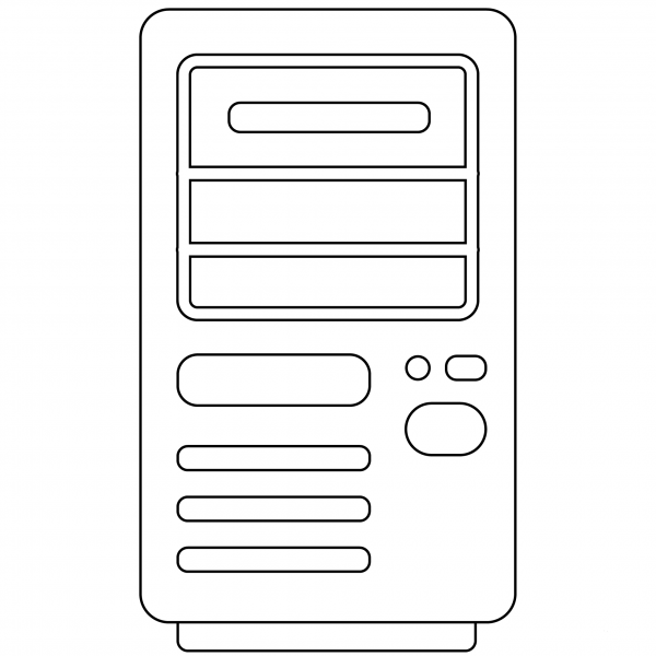 Desktop Ð¡omputer Emoji coloring page image