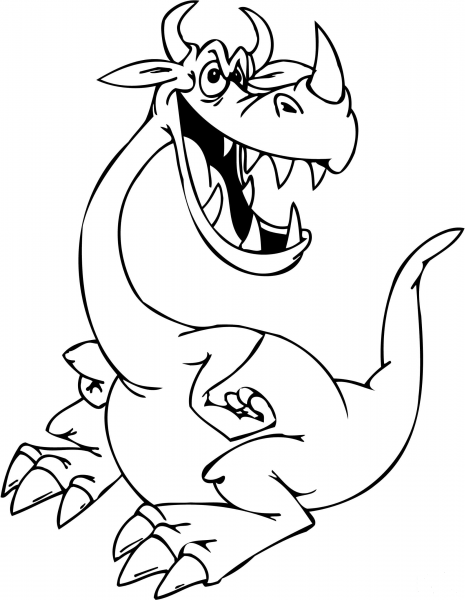 Despicable Dragon coloring page image