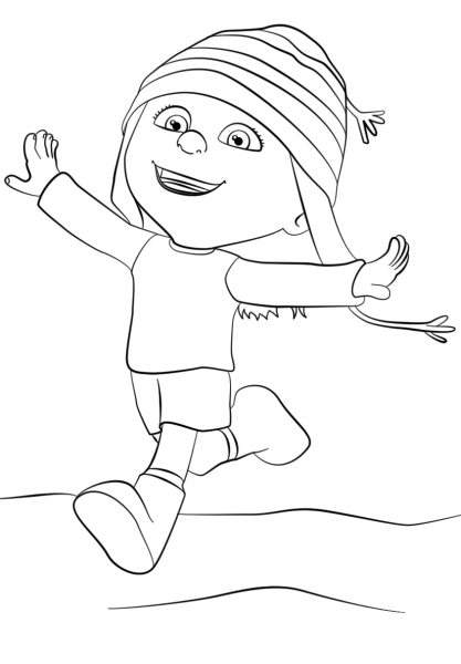 Despicable Me Edith coloring page image