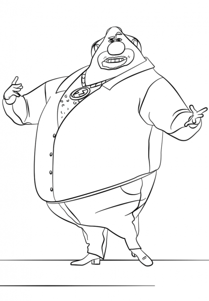Despicable Me El Macho coloring page image