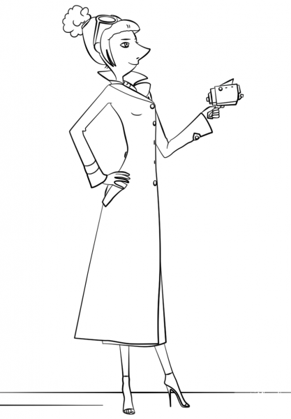 Despicable Me Lucy coloring page image