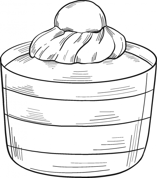 Dessert coloring page image