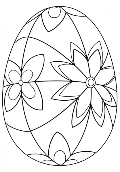 Detailed Easter Egg coloring page image
