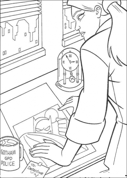 Detective  coloring page image