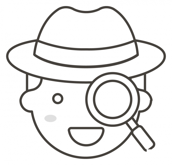 Detective coloring page image