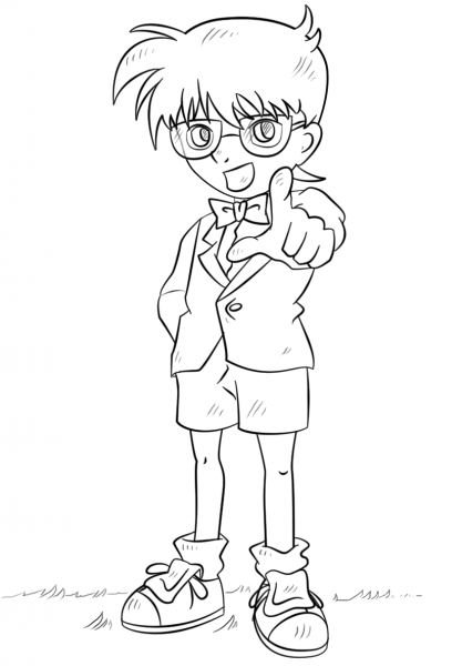 Detective Conan coloring page image