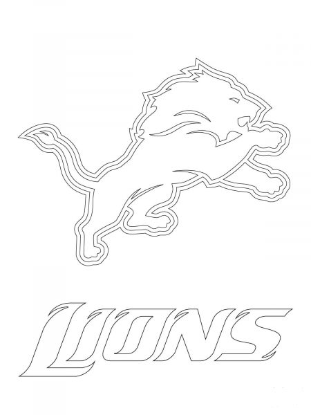 Detroit Lions Logo  coloring page image