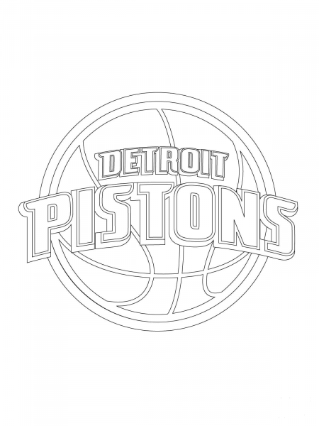Detroit Pistons Logo  coloring page image