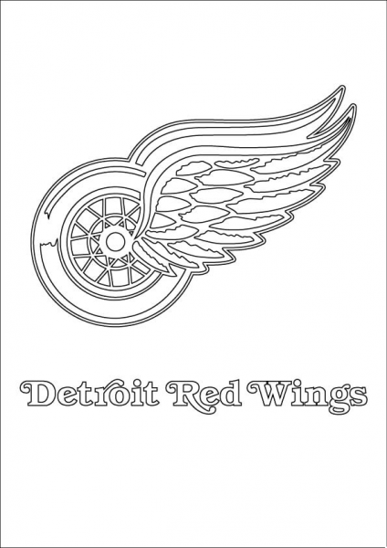 Detroit Red Wings Logo coloring page image
