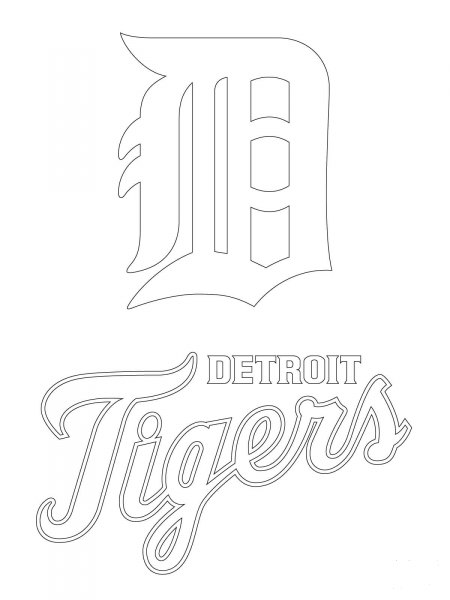 Detroit Tigers Logo  coloring page image