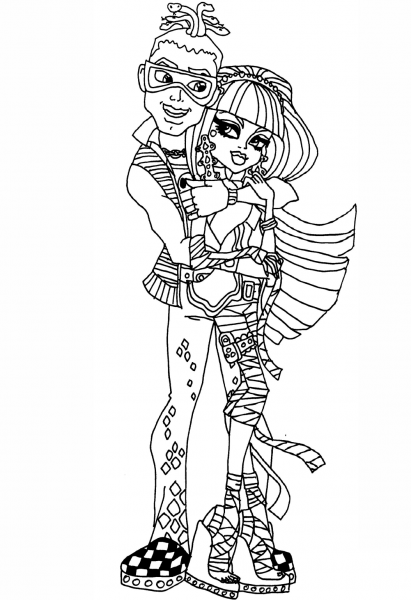 Deuce and Cleo coloring page image