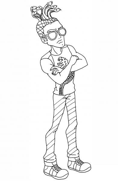 Deuce coloring page image