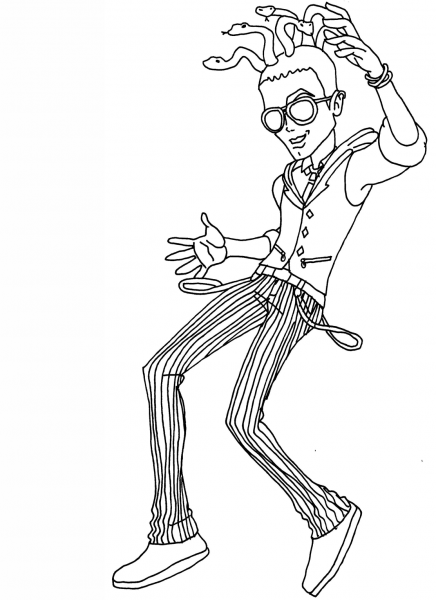 Deuce Dance coloring page image