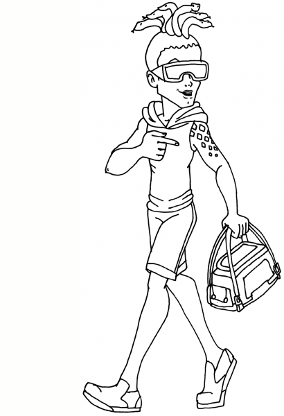 Deuce Gorgon Scaris coloring page image