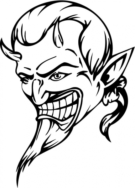 Devil coloring page image