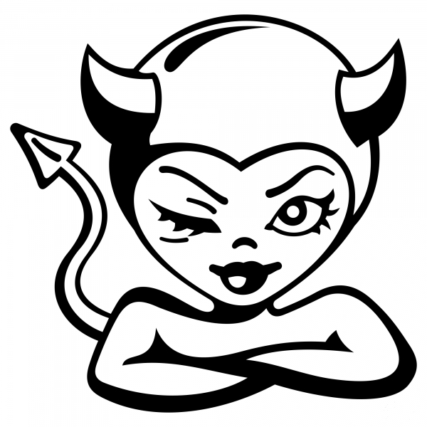 Devil Girl coloring page image