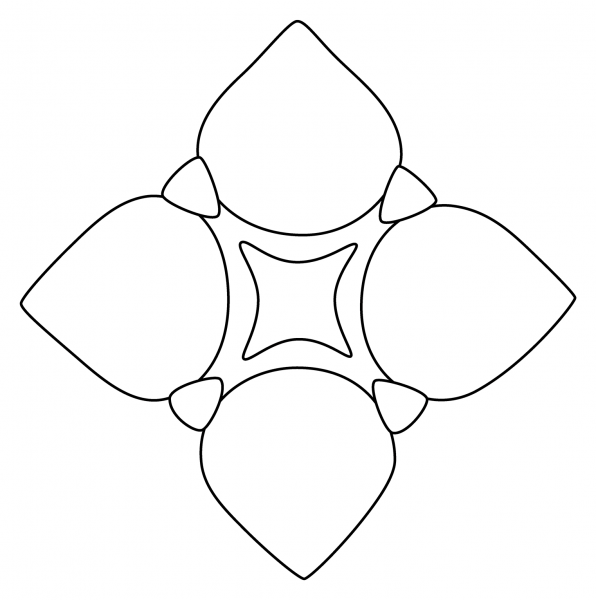 Diamond with a Dot Emoji coloring page image