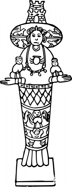 Diana of Ephesus coloring page image