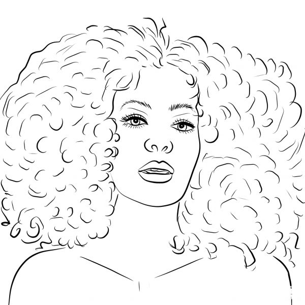 Diana Ross coloring page image