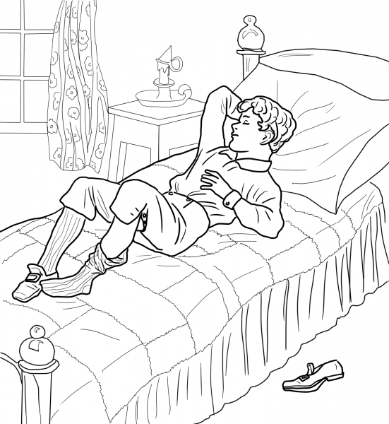 Diddle Diddle Dumpling my Son John coloring page image