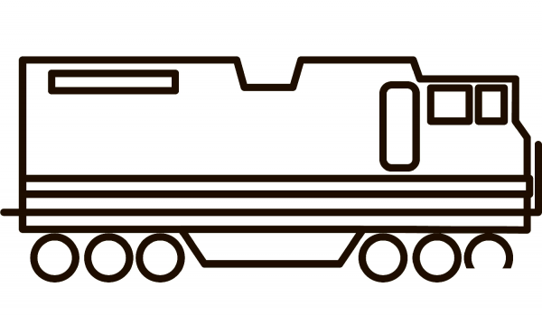 Diesel Locomotive coloring page image