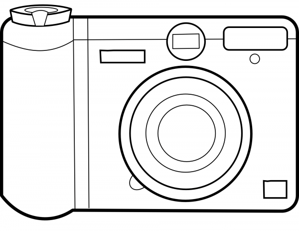 Digital Camera coloring page image