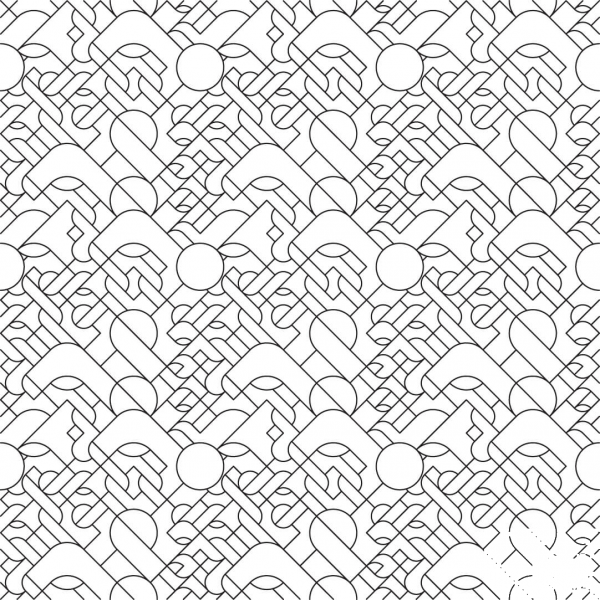 Dinette Line Tiled Pattern coloring page image
