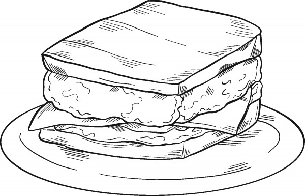 Dinner coloring page image