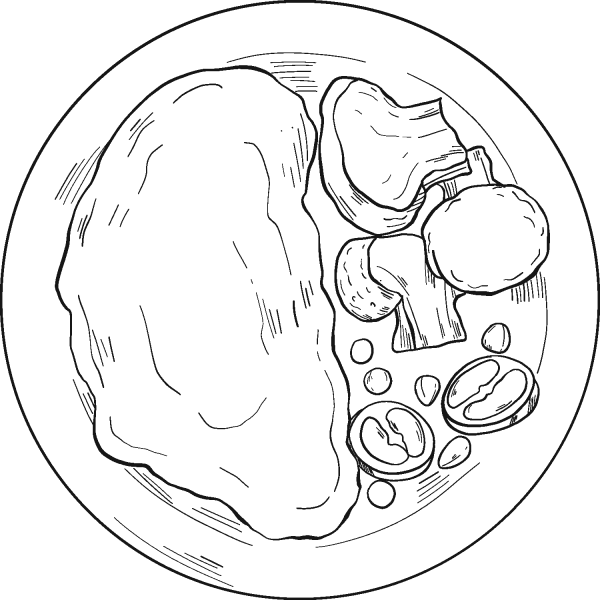 Dinner coloring page image